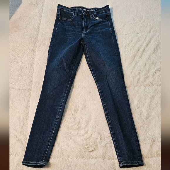 American Eagle Next Level stretch Blue Skinny, Super Hi-Rise Jegging Size 2 - Picture 1 of 8